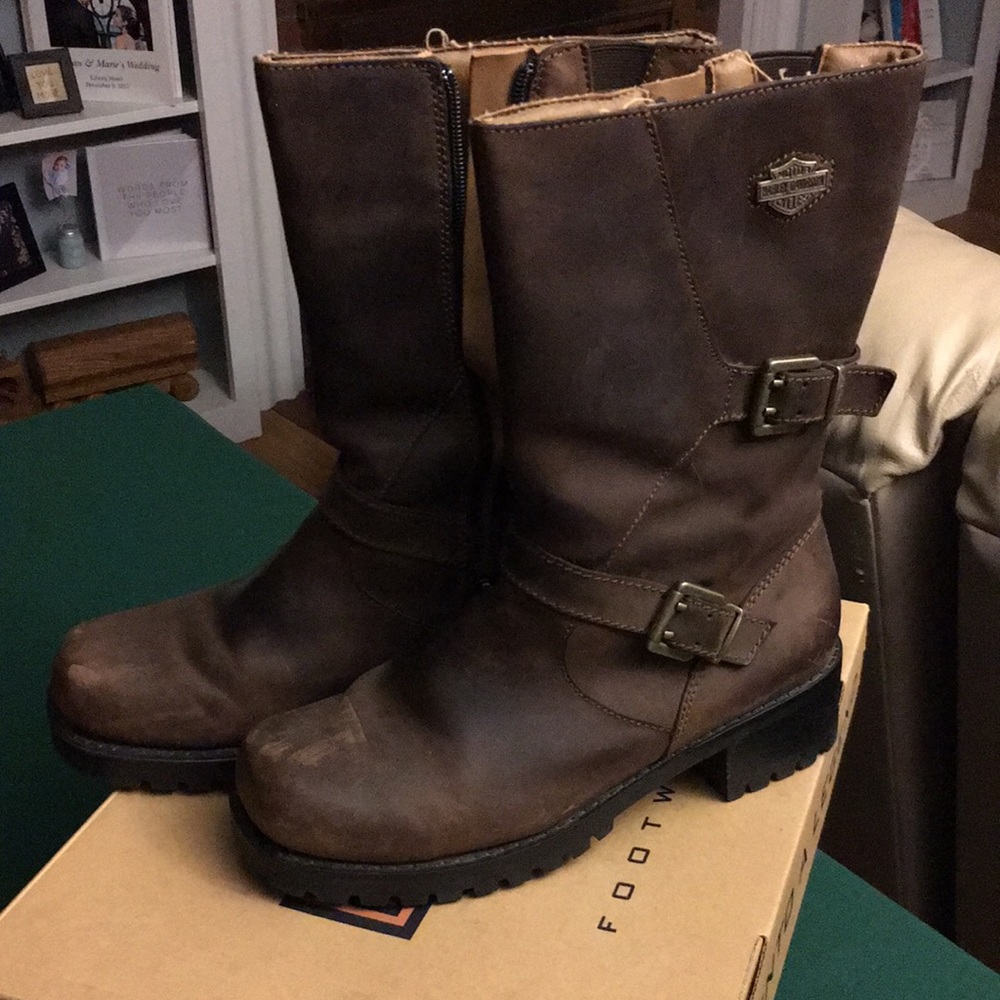 Harley-Davidson Brown Boots. Size 8